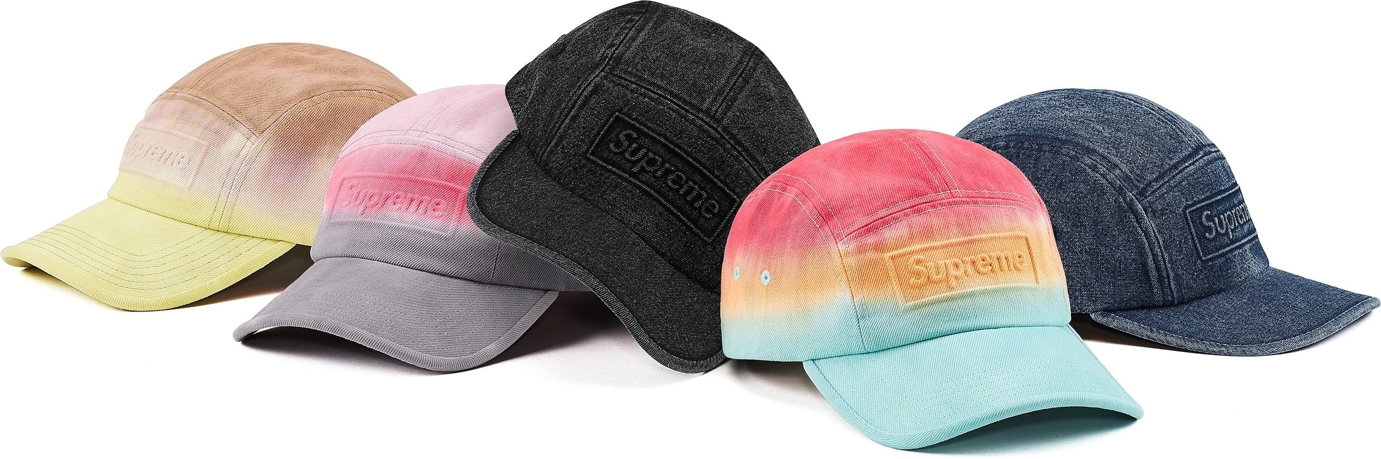 Embossed Denim Camp Cap